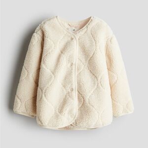 H&M Cream Sherpa Teddy Fleece Jacket Excellent Condition